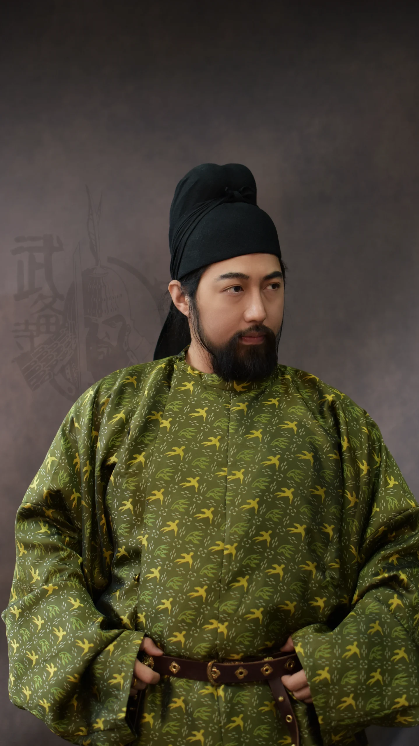 Shosoin bird-flower round-collar robe Great Tang bird-flower round-collar robe Shosoin bird-flower motif - Image 2