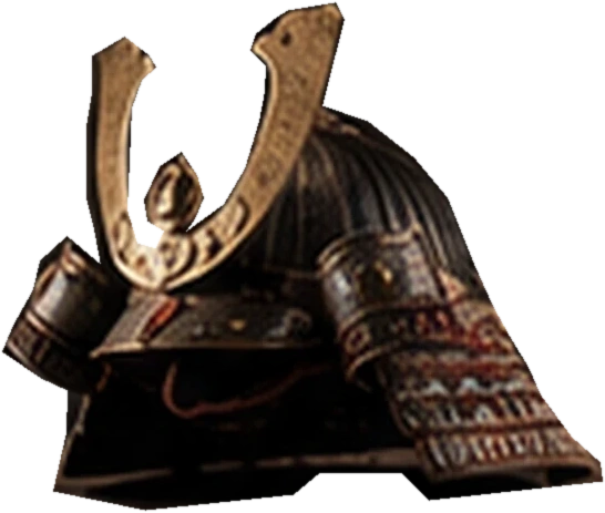 Gold-crested kabuto armor concept